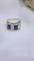 Anillo plata y oro zafiros