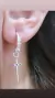 Aros plata colgante cruz - comprar online