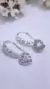 Aros colgante plata corazones