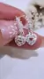 Aros colgante plata corazones - tienda online