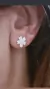 Aros plata flor - tienda online