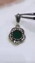 Colgante plata flor esmeralda - Joyas Maia