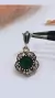 Colgante plata flor esmeralda - comprar online