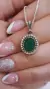 Colgante plata oval esmeralda