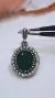 Colgante plata oval esmeralda en internet