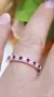 Imagen de Anillo medio sin fin plata rubíes