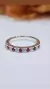 Anillo medio sin fin plata rubíes - comprar online