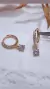 Aros argollas plata rosé - tienda online