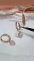 Aros argollas plata rosé - tienda online
