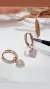 Aros argollas plata rosé - Joyas Maia