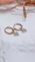 Aros argollas plata rosé - comprar online