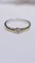 Anillo solitario plata y oro