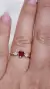 Anillo plata y oro corazón - Joyas Maia