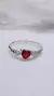 Anillo plata y oro corazón