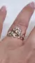 Anillo plata y oro hojas en internet