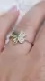 Anillo plata y oro trebol - tienda online