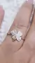 Anillo plata y oro trebol - Joyas Maia