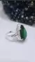 Anillo plata gota esmeralda - comprar online