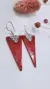 Aros plata coral rojo - comprar online