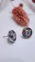Aros plata circular multicolores - Joyas Maia