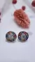Aros plata circular multicolores - comprar online