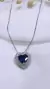 Cadena colgante corazon plata