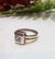 Anillo Plata Y Oro Cuadrado