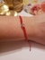 Pulsera plata hilo rojo - comprar online