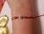 Pulsera plata hilo rojo - Joyas Maia