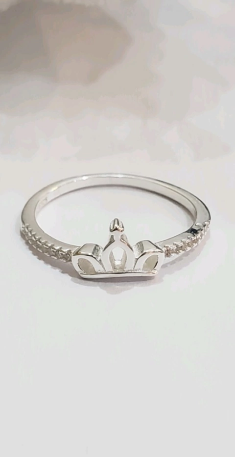 Anillo plata corona