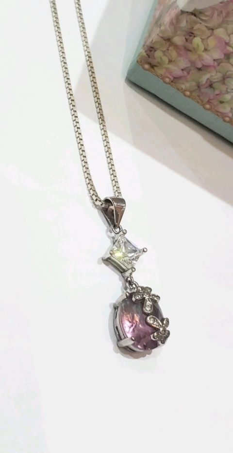 Colgante Plata Y Piedra