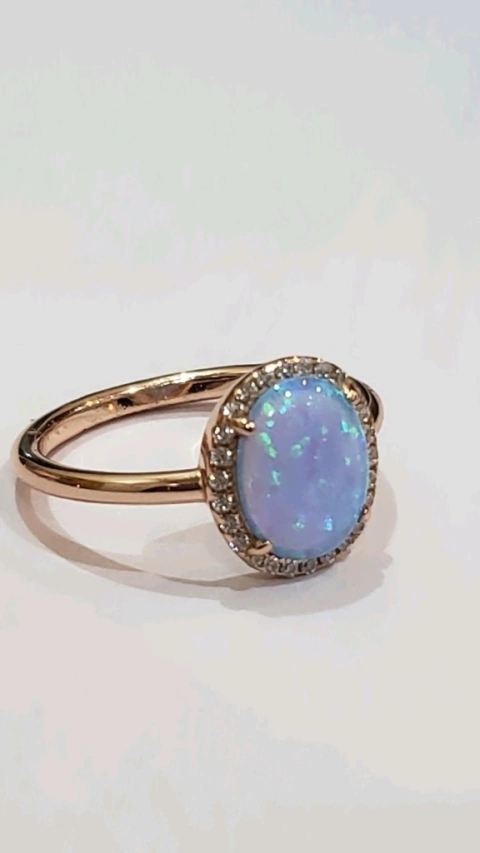 Anillo Plata Rose opalo