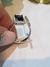 Anillo plata rectangular zafiro - comprar online