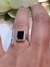 Anillo plata rectangular zafiro - Joyas Maia