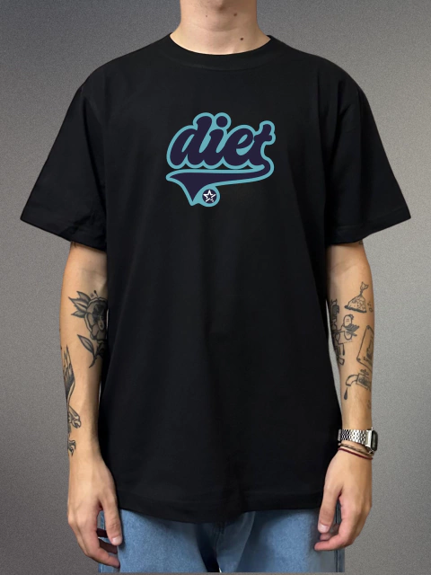 camiseta masculina diet curvy preta - comprar online