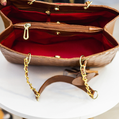 BOLSA RUBI GRANDE - MARROM - loja online