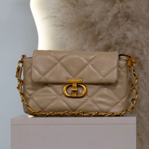 BOLSA GLAMOUR PEQUENA - NUDE - comprar online