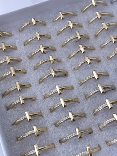 Anel H102 Dourado - Bijuteria Importada