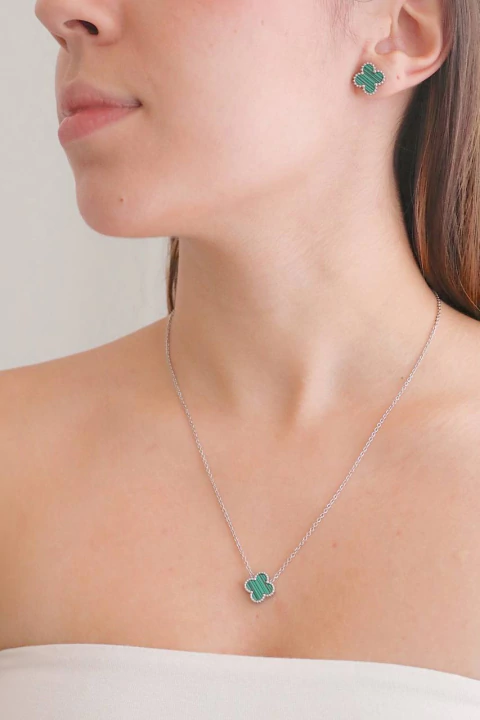 Conjunto L11 Colar e Brinco - Aço Inox - comprar online