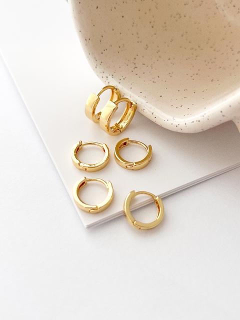 Trio de Argolinhas O99 - Bijuteria Importada - comprar online