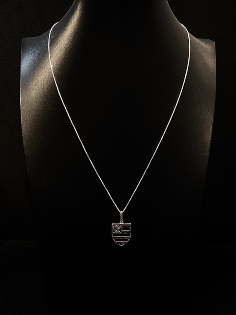 Kit Corrente com Pingente Flamengo - Prata 925 Legítima