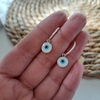 Argollitas Ojo Turco Plata