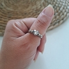 Anillo Strass Dots Acero
