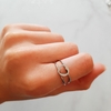 Anillo Corazón Calado Acero