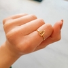 Anillo Flechas Acero Dorado