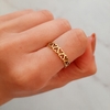 Anillo Infinitos Acero Dorado