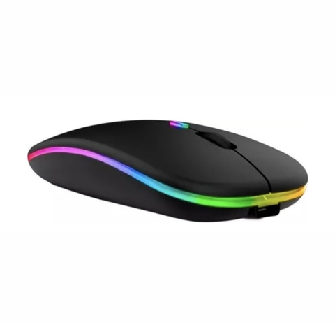 Mouse sem fio Recarregável com Bluetooth e adaptador USB 2.4gz