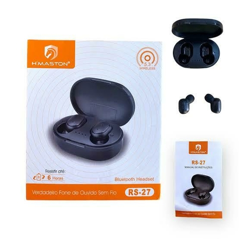 Fone de ouvido Bluetooth H’maston 6 horas de bateria - Rs26 e Rs27 - comprar online