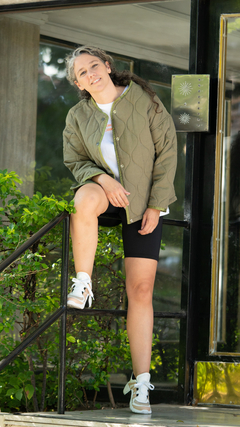 Imagen de Puffer Beso Verde Militar