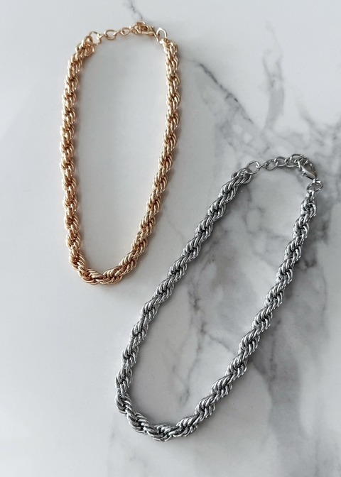 COLLAR CADENA TORZADA - GRUESA - comprar online